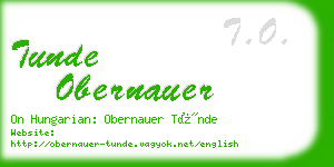 tunde obernauer business card